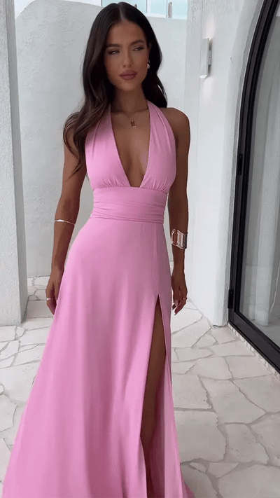 Lara | Vestido Maxi Auréla con Elegante Abertura