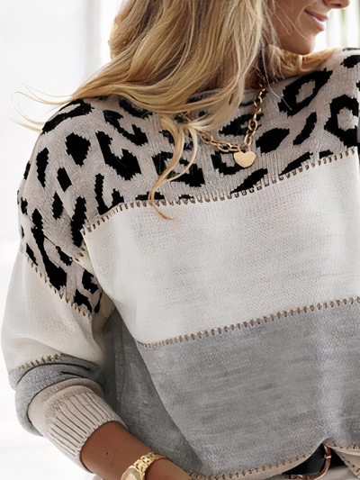 Musa™ | Suéter de punto con estampado de leopardo