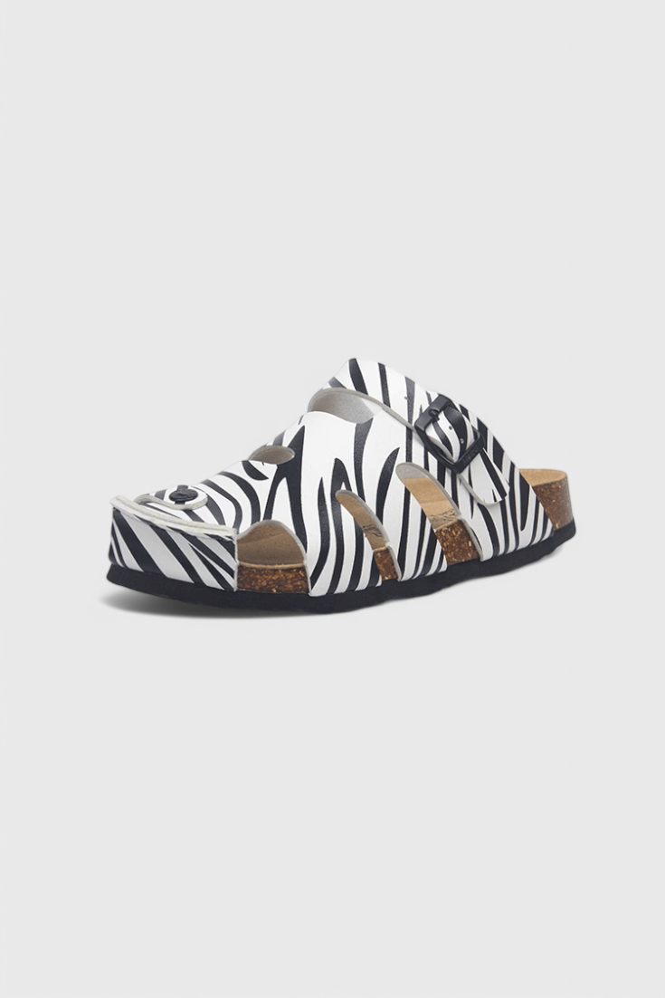 Neya Zuecos de Corcho con Hebilla y Plantilla Confortable