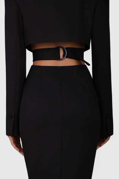 Bernice Midi Blazer Dress with Cut-Out and Open Back