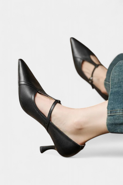 Zulema Tacones T-Bar Elegantes con Diseño Liso