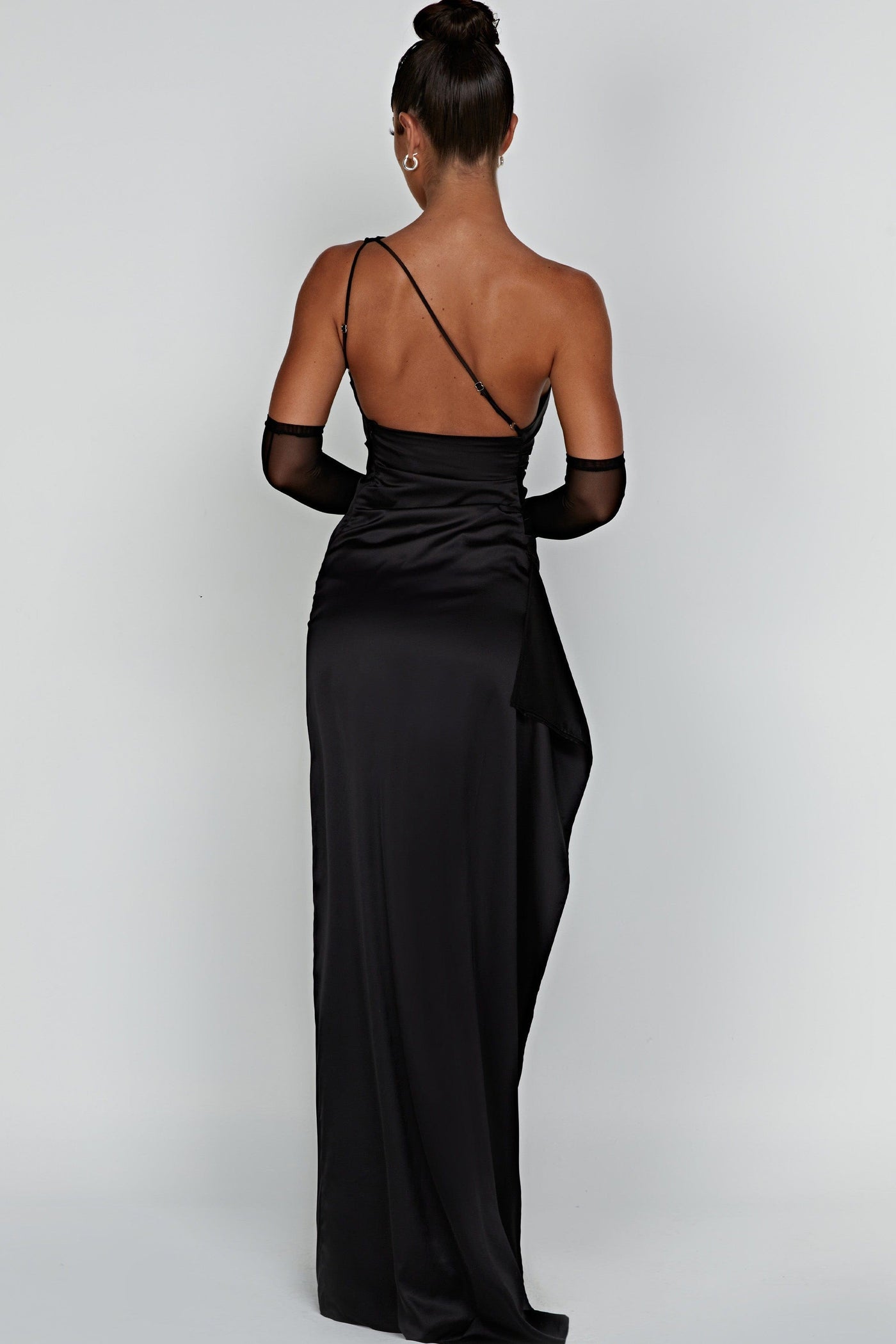 Vestido Maxi de Un Solo Hombro Emberly con Abertura Lateral Alta