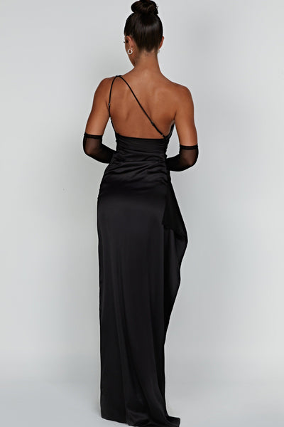 Vestido Maxi de Un Solo Hombro Emberly con Abertura Lateral Alta