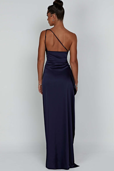 Vestido Maxi de Un Solo Hombro Emberly con Abertura Lateral Alta