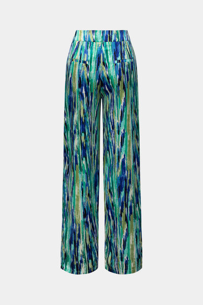 Inna Pantalones de Cintura Alta con Estampado de Mármol y Corte Recto