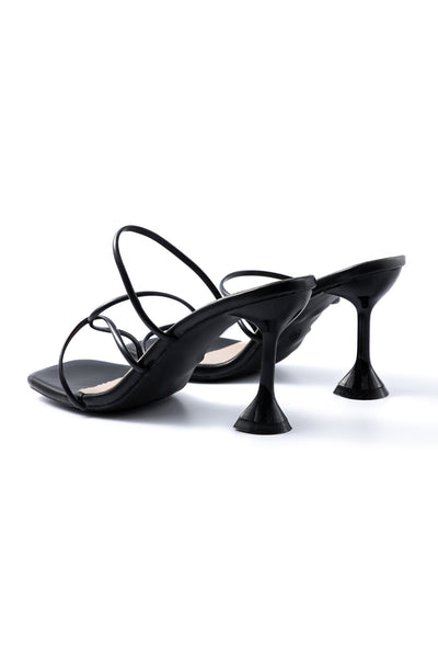 Tacones Altos Abiertos con Diseño Sin Correa en el Tobillo