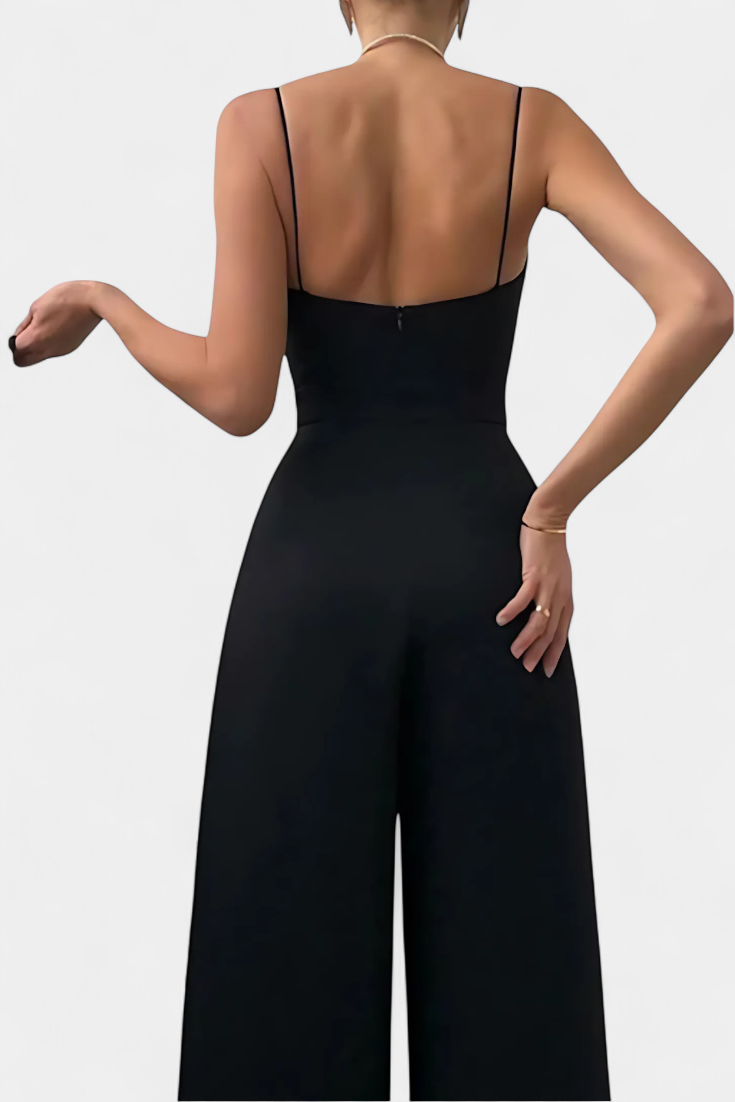 Romily Mono Elegante con Tirantes y Pierna Ancha
