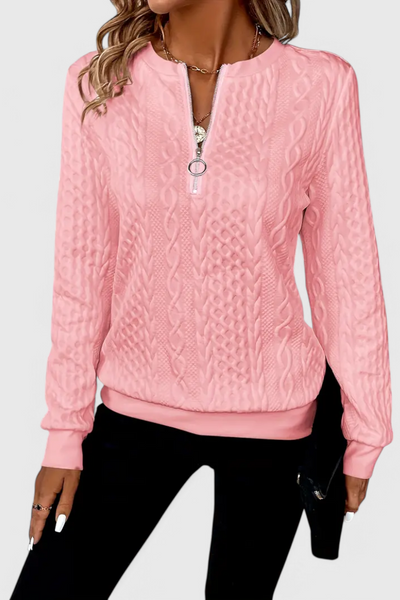 Suave Jersey de Punto Zoey con Cremallera