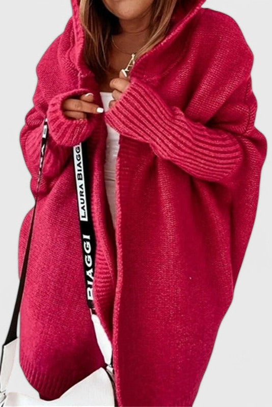 Cárdigan Oversized de Punto con Capucha Lovisa