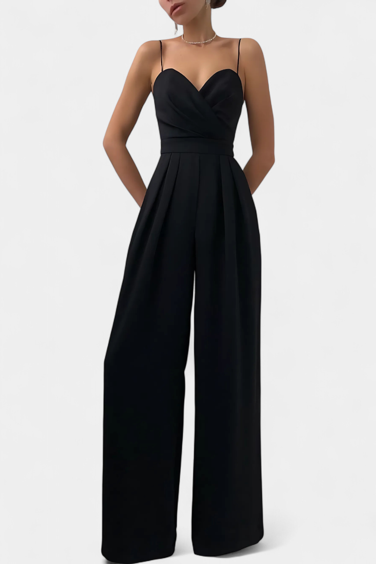 Romily Mono Elegante con Tirantes y Pierna Ancha