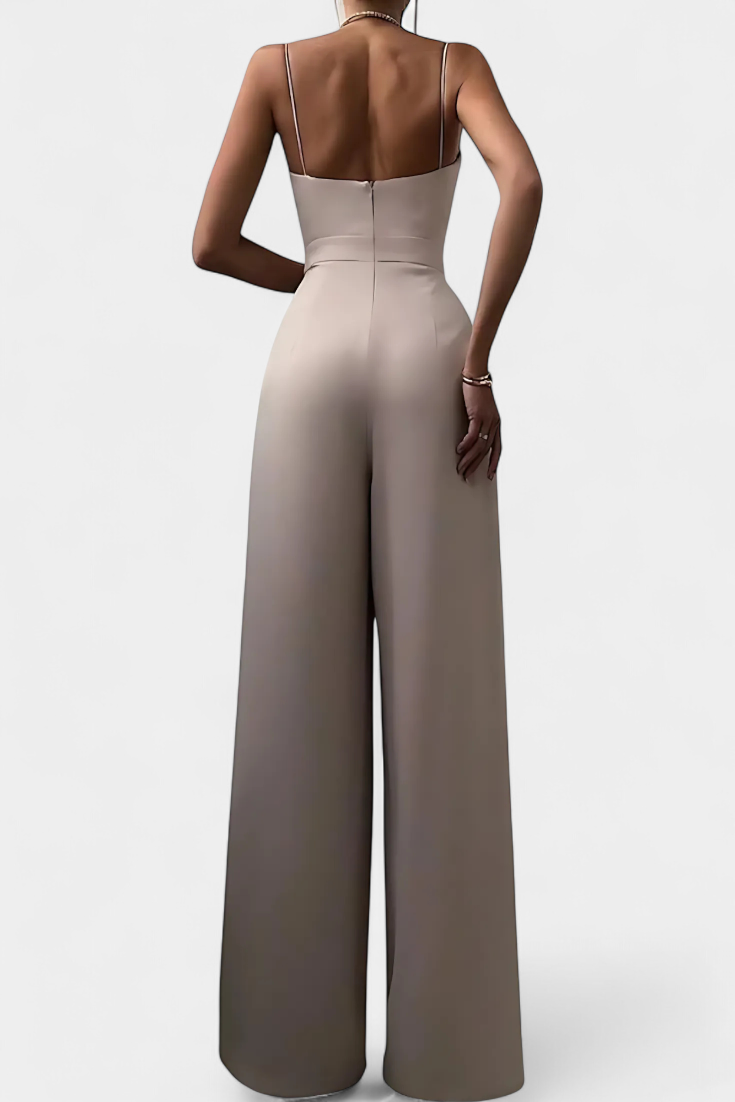 Romily Mono Elegante con Tirantes y Pierna Ancha