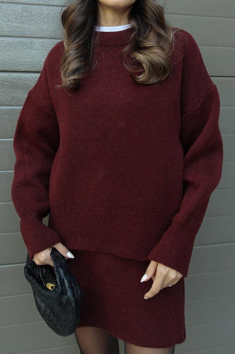 María™ Conjunto de Punto – suéter & falda