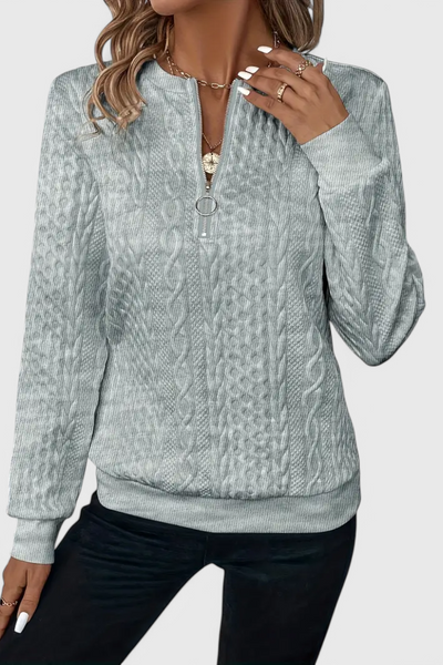 Suave Jersey de Punto Zoey con Cremallera