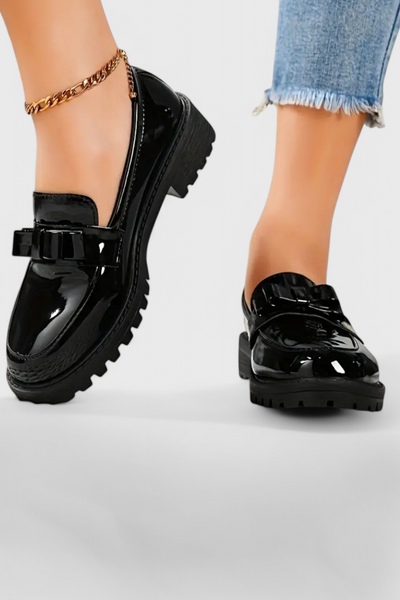 Zapatillas Zinnia con Lazo y Tacón de Bloque