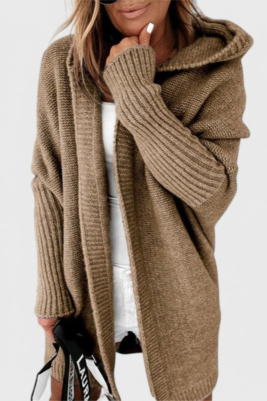 Cárdigan Oversized de Punto con Capucha Lovisa