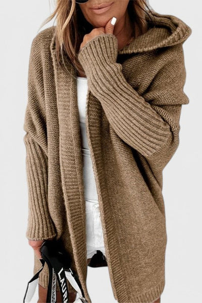 Cárdigan Oversized de Punto con Capucha Lovisa