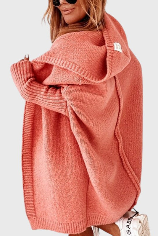 Cárdigan Oversized de Punto con Capucha Lovisa