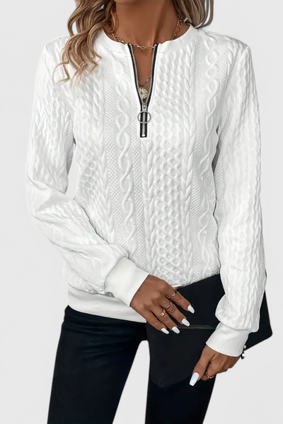 Suave Jersey de Punto Zoey con Cremallera