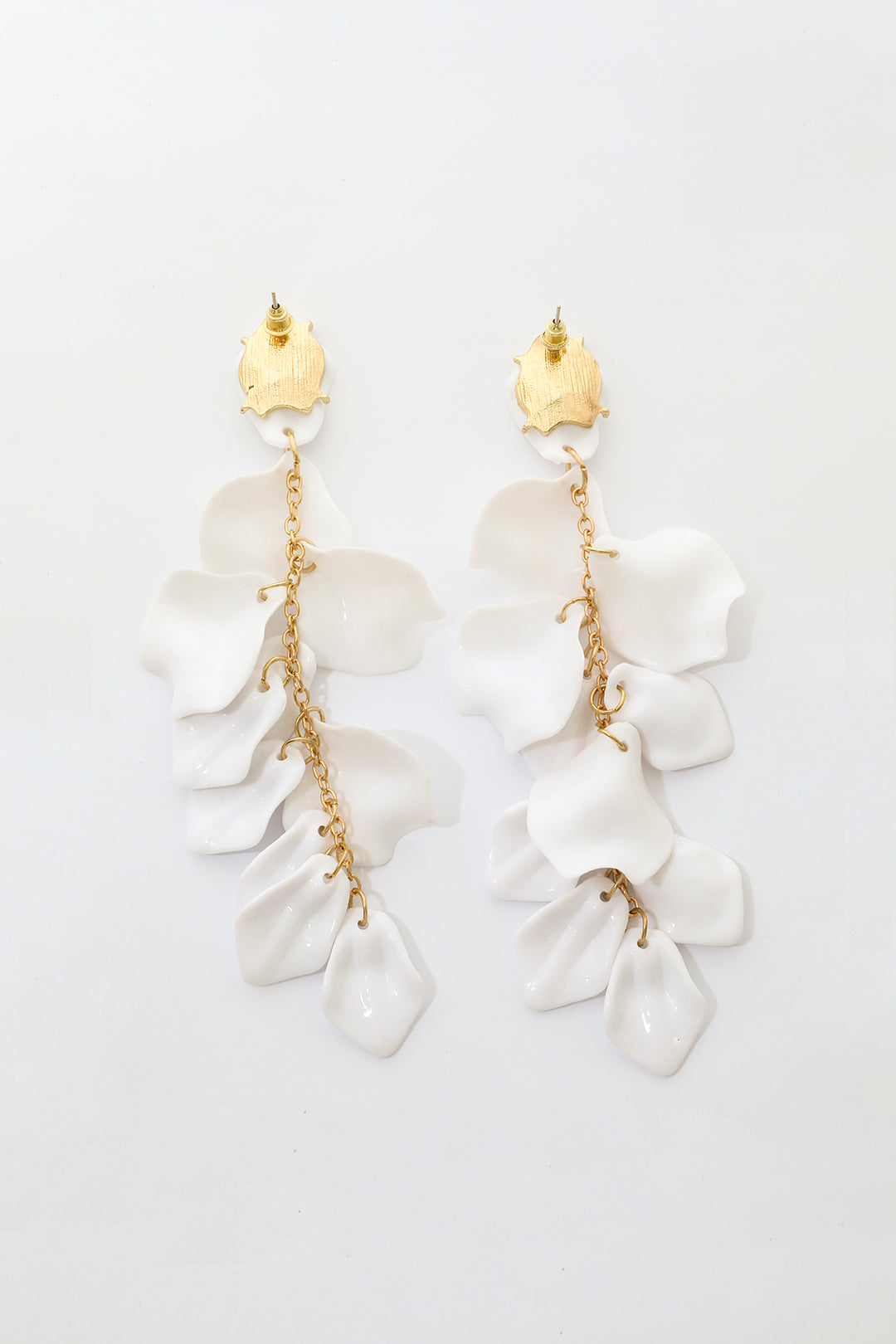 Pendientes de Gota con Diseño de Pétalos de Orquídea