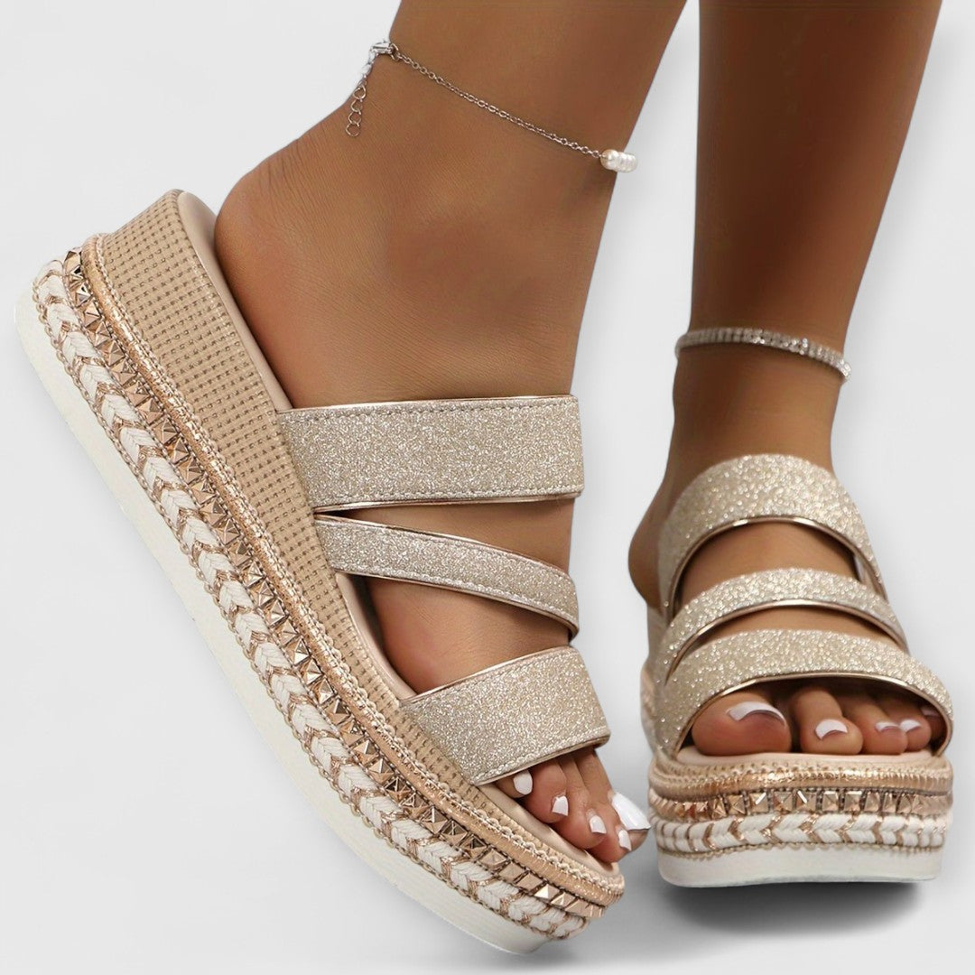 Sandalias Ortopédicas Ligeras Anissa en Color Champán