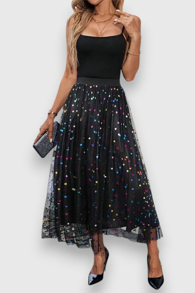Claire Falda de Lunares Multicolor