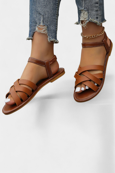 Sandalias Planas Romee con Tiras y Confort Duradero