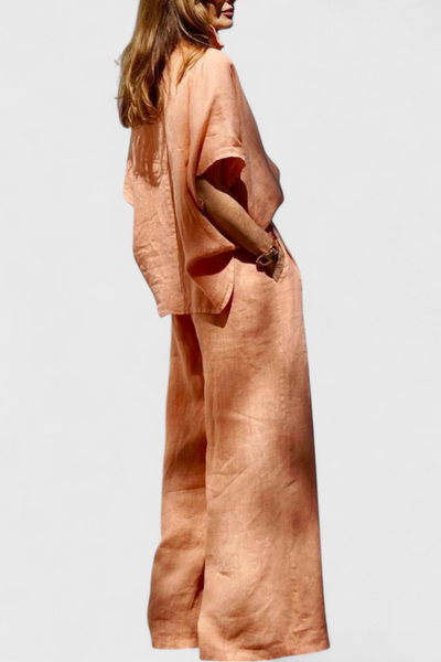 Conjunto Casual de Verano Adesua en Algodón y Lino
