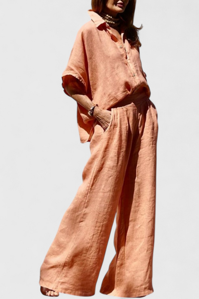 Conjunto Casual de Verano Adesua en Algodón y Lino