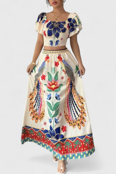 Itzel Conjunto Bohemio con Diseño Étnico