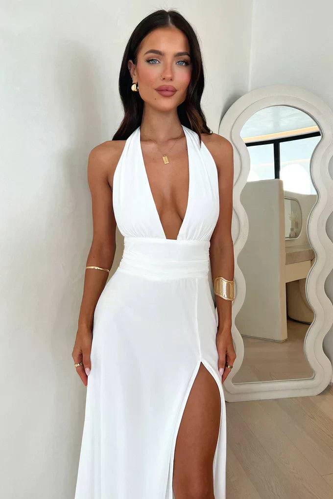 Lara | Vestido Maxi Auréla con Elegante Abertura