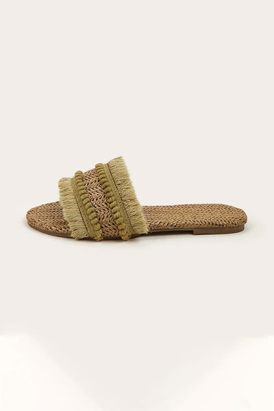 Zapatillas con Detalles de Flecos