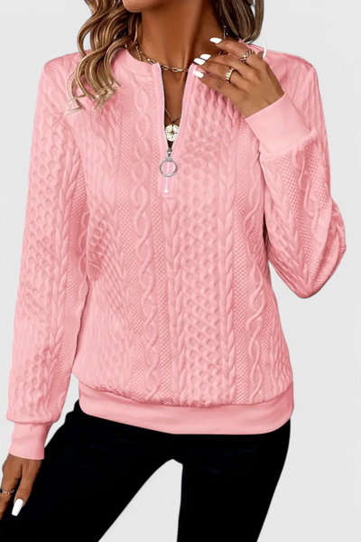 Suave Jersey de Punto Zoey con Cremallera