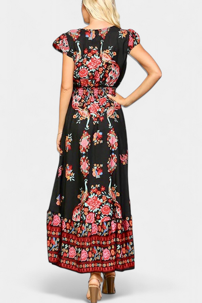 Chiara Vestido Boho Chic Floral con Cintura Ajustable