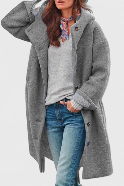 Elegante Abrigo de Invierno con Capucha Penélope
