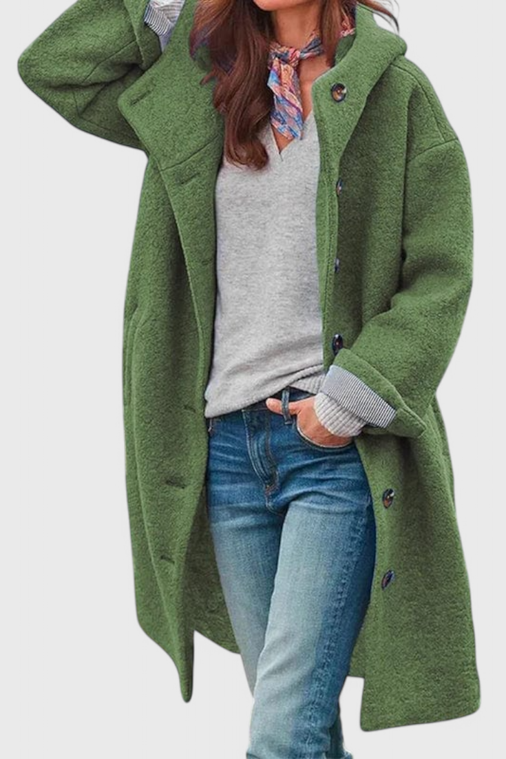 Elegante Abrigo de Invierno con Capucha Penélope