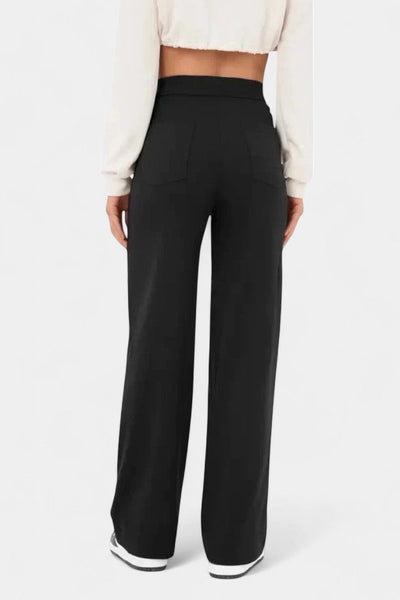 Nova Pantalones de Cintura Alta con Corte Recto y Elasticidad