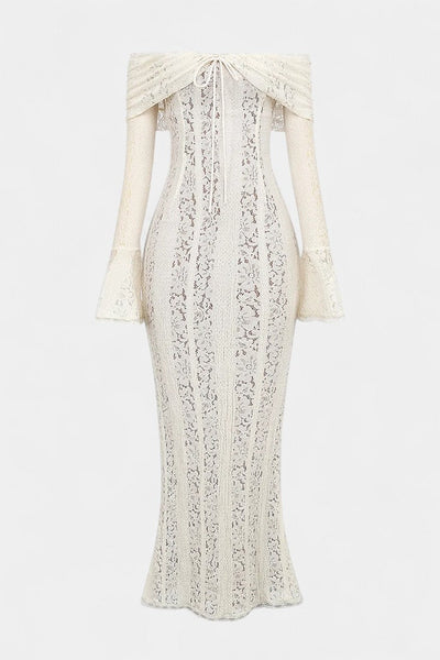 Vestido Maxi Off-Shoulder de Encaje Rosalie