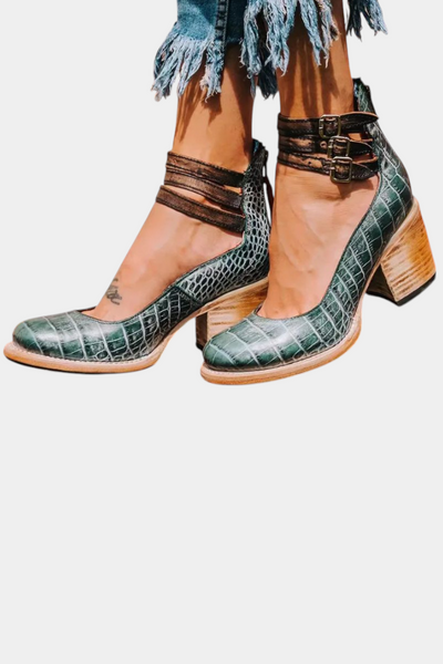 Tacones Modernos con Bloque en Eco-Cuero y Diseño Atemporal