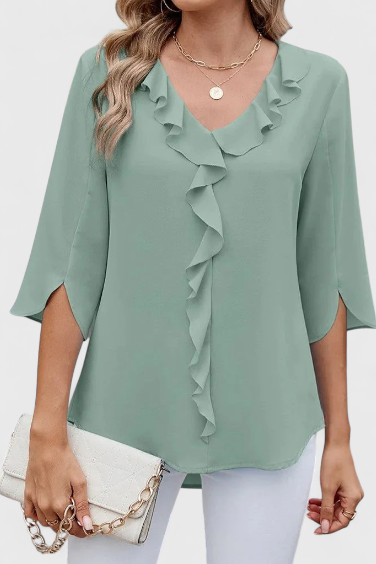 Blusa Casual Annemiek de Corte Suelto y Estilo Elegante
