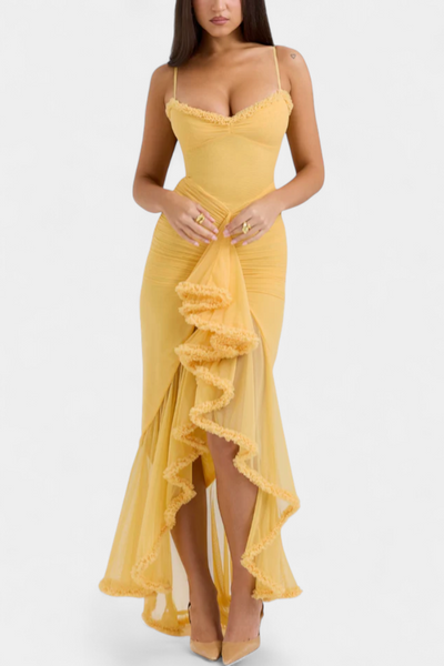 Vestido Corsé Élodie con Detalles de Volantes
