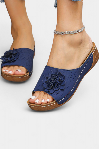 Sandalias Ortopédicas Rica con Flor 3D y Suela Confortable