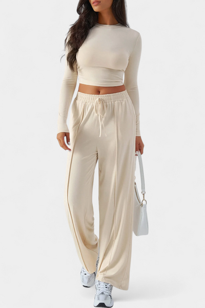 Celaen Conjunto de Dos Piezas con Escote Circular