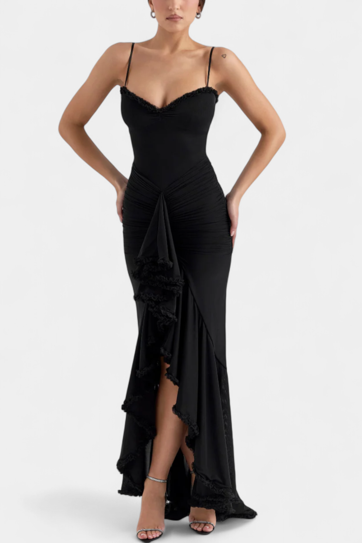 Vestido Corsé Élodie con Detalles de Volantes