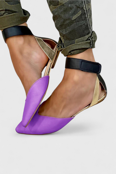 Ninel Zapatillas Chic con Tiras Coloridas y Diseño Clásico