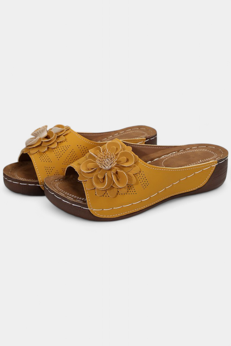 Sandalias Ortopédicas Rica con Flor 3D y Suela Confortable