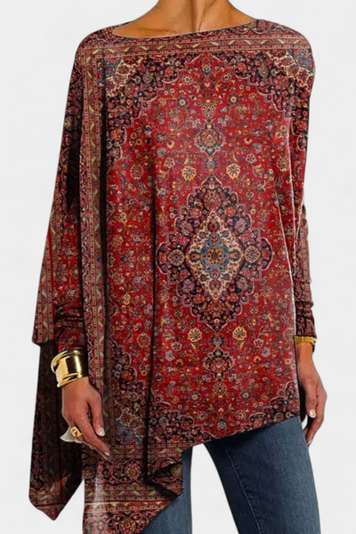 Andina Elegante Jersey de Cuello Barco
