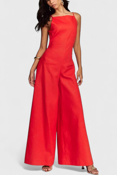 Mono Halter Belén de Pierna Ancha con Elegante Caída