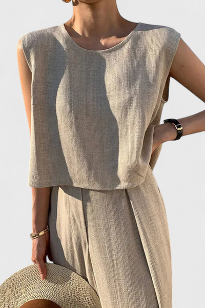 Conjunto de Dos Piezas de Pierna Ancha Lauren