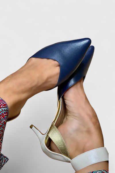Galfira Zapatos de Tacón Bajo con Punta Delgada y Correa Chic