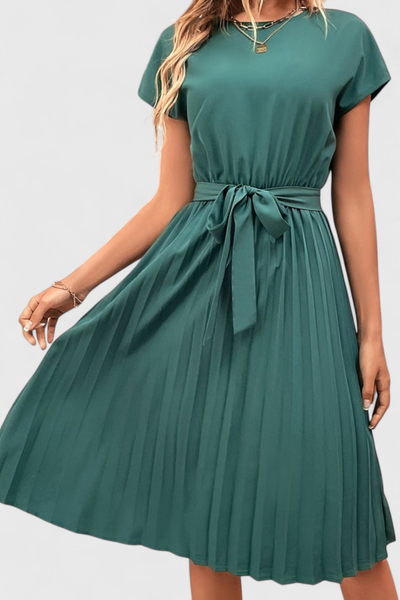 Vestido Midi Elegante Luxie de Tejido Ligero y Corte Suelto